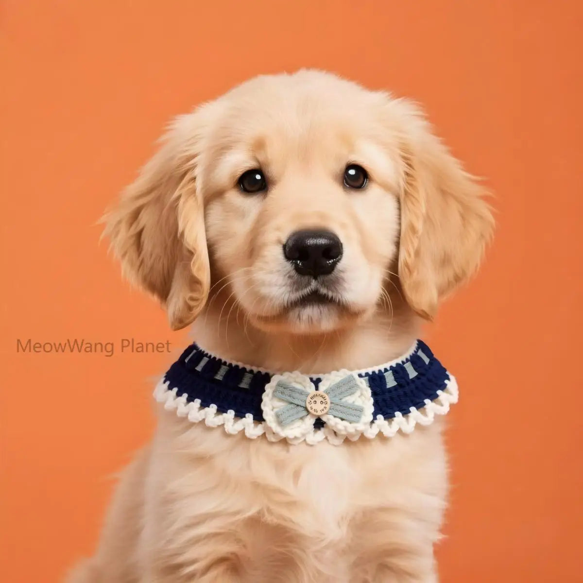 Hand-Knitted Crochet Woolen Pet Bib Scarf Collar for Small Dogs & Cats Made in China