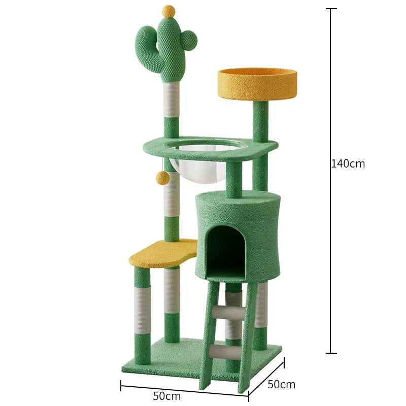 High Quality Large Cat Tree House Tower Modern Style Plush Climbing Frame Wood Scratcher Components Hot Sale Manufacturer Supply