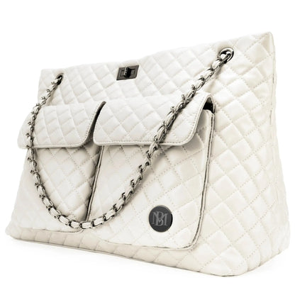 Diana Quilted Vegan Leather Weekender Duffel Bag