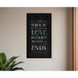 HMS True for Love Story Never Ends Black Framed Wall Art Print