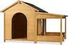 Weatherproof Sunproof Outdoor Wood Dog House Yard Garden Pet Habitat Nest  Durable Style Spacious Eco Friendly Material