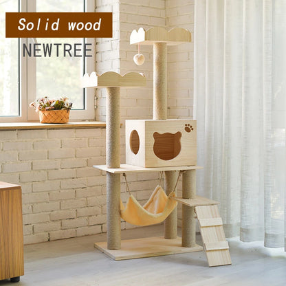 Hot Selling High Quality Manufacturer Cat Tree Toy Modern Interactive Toy Pet Cat Scratching Apartment Funny Custom Size