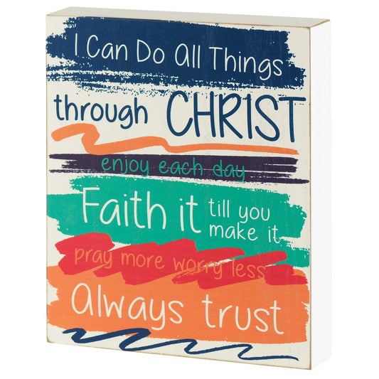TD Tabletop I Can Do All Things Plaque