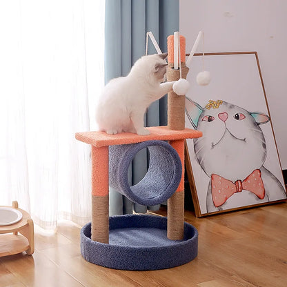 Hot Selling High Quality Manufacturer Cat Tree Toy Modern Interactive Toy Pet Cat Scratching Apartment Funny Custom Size