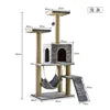 Customizable Luxury Multi-Layer Plush Nest Net Cat Climbing Rack Modern Style Universal Large Cat Tree