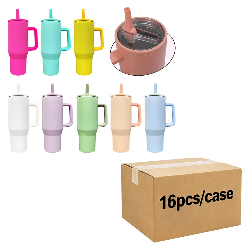 Us in Stock 40 OZ Colorful Rainbow Plated Double Wall Home Use Usa 40 OZ Tumblers for Home Office Outdoor Daily Use