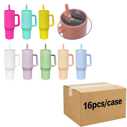 Us in Stock 40 OZ Colorful Rainbow Plated Double Wall Home Use Usa 40 OZ Tumblers for Home Office Outdoor Daily Use