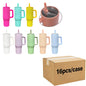Us in Stock 40 OZ Colorful Rainbow Plated Double Wall Home Use Usa 40 OZ Tumblers for Home Office Outdoor Daily Use