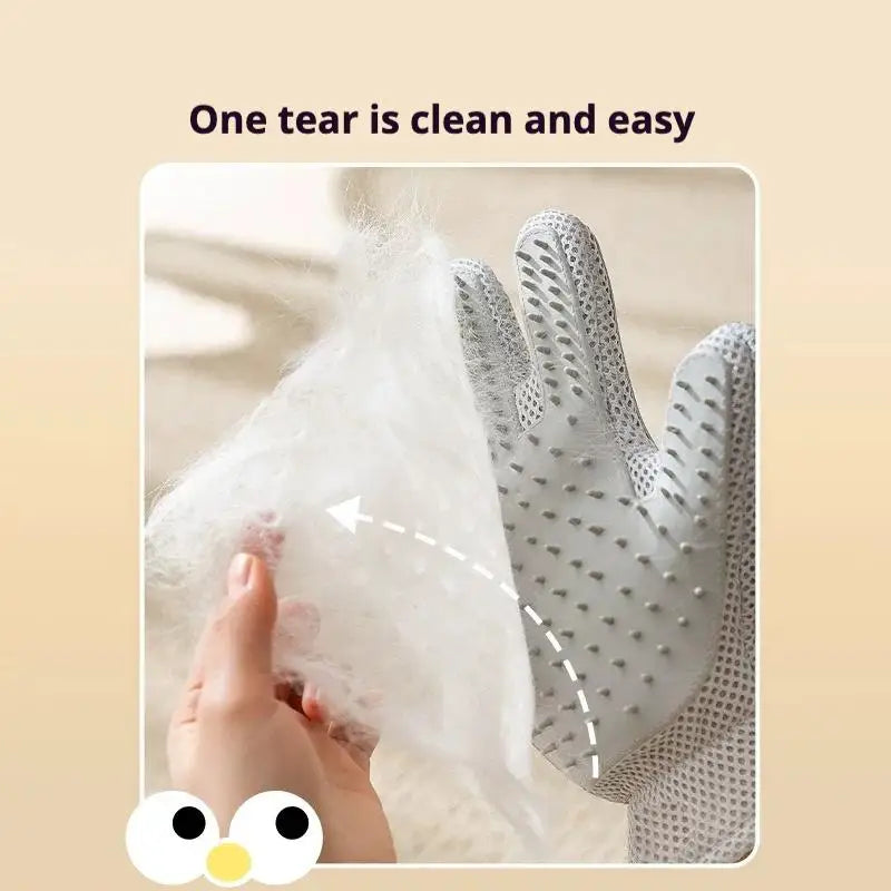 Customizable 2-in-1 Pet Grooming Glove High Efficiency Cat and Dog Hair Removal Massage Brush Dual Side Cleaning Made in China