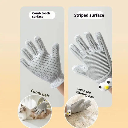 Customizable 2-in-1 Pet Grooming Glove High Efficiency Cat and Dog Hair Removal Massage Brush Dual Side Cleaning Made in China