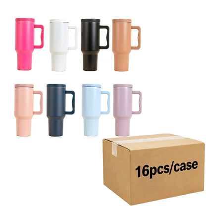 Us in Stock 40 OZ Colorful Rainbow Plated Double Wall Home Use Usa 40 OZ Tumblers for Home Office Outdoor Daily Use