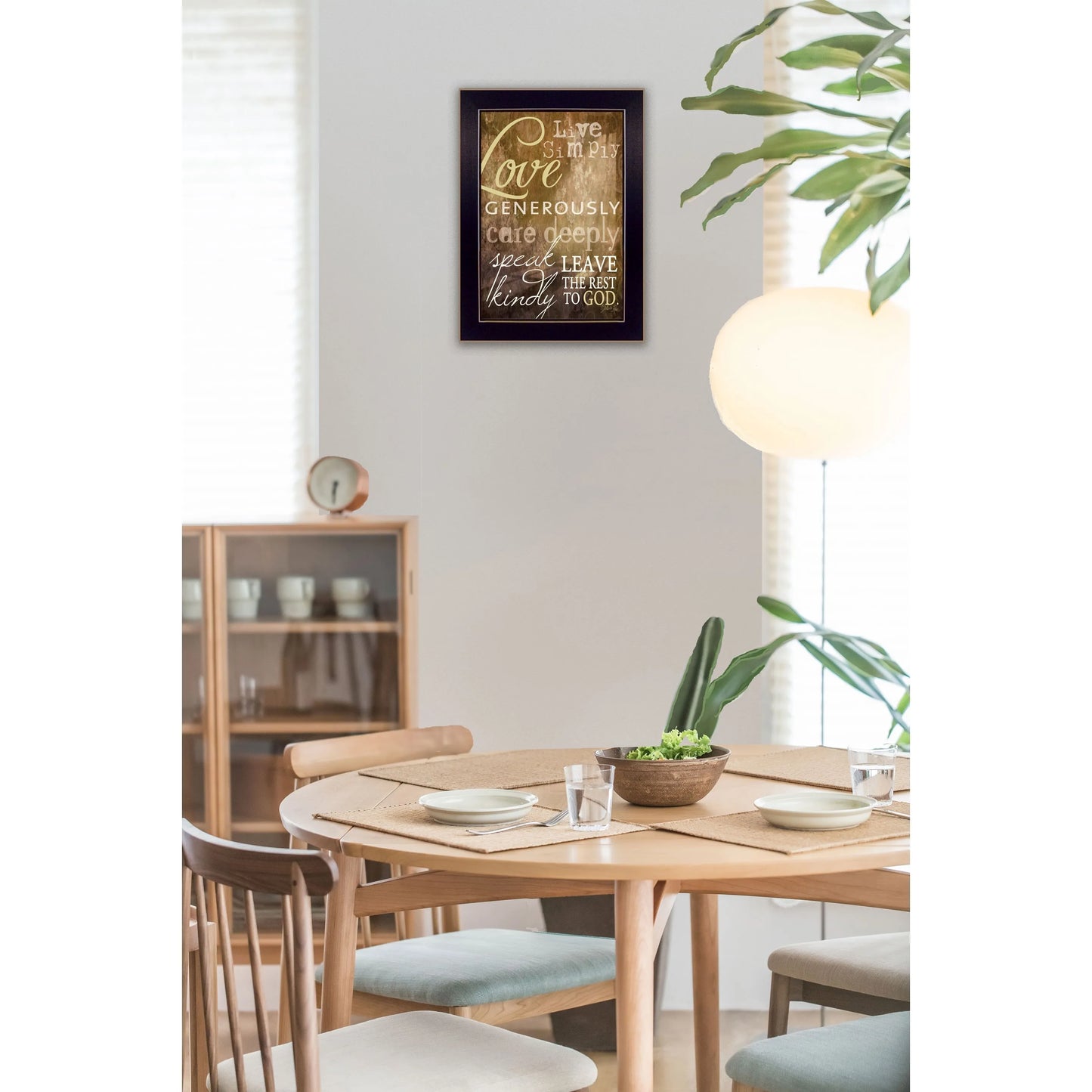 HMS Live Simply 1 Wall Art Black Framed Print