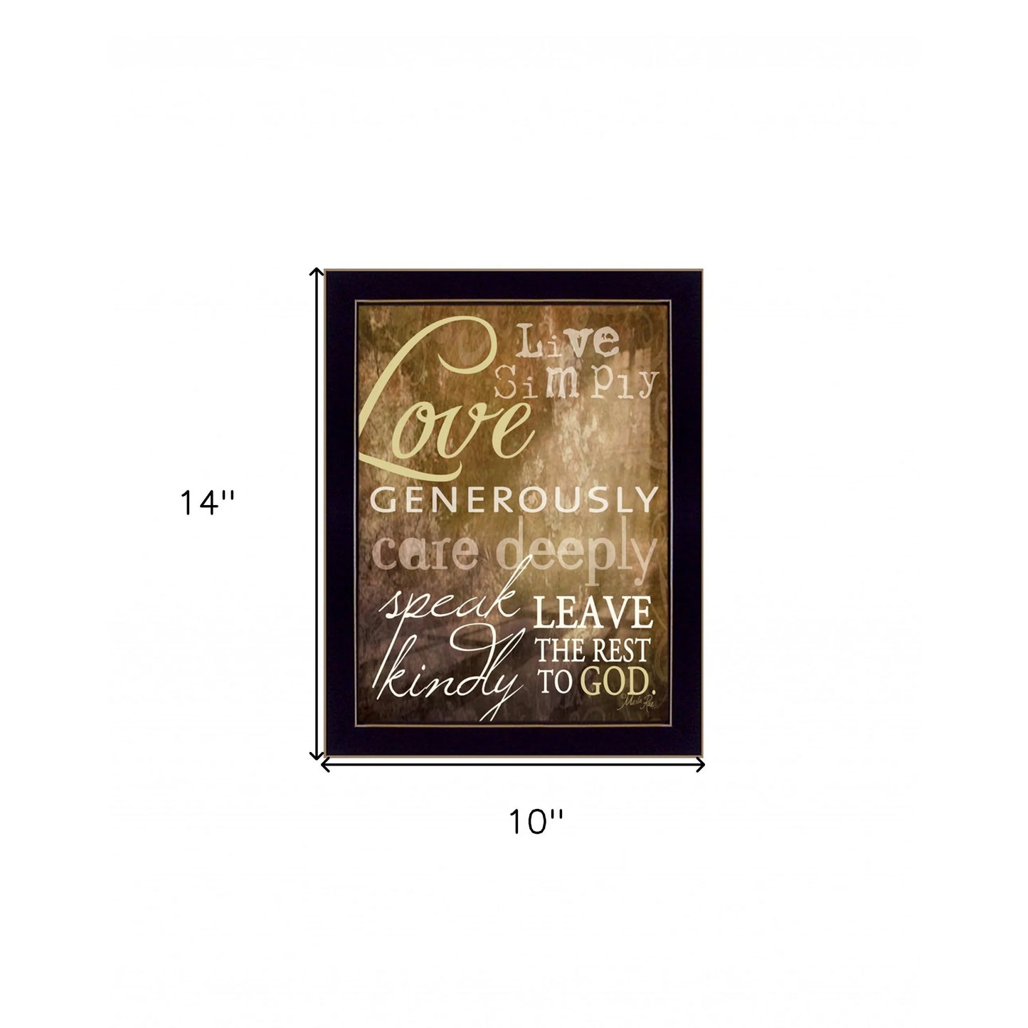 HMS Live Simply 1 Wall Art Black Framed Print
