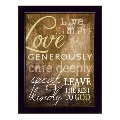HMS Live Simply 1 Wall Art Black Framed Print