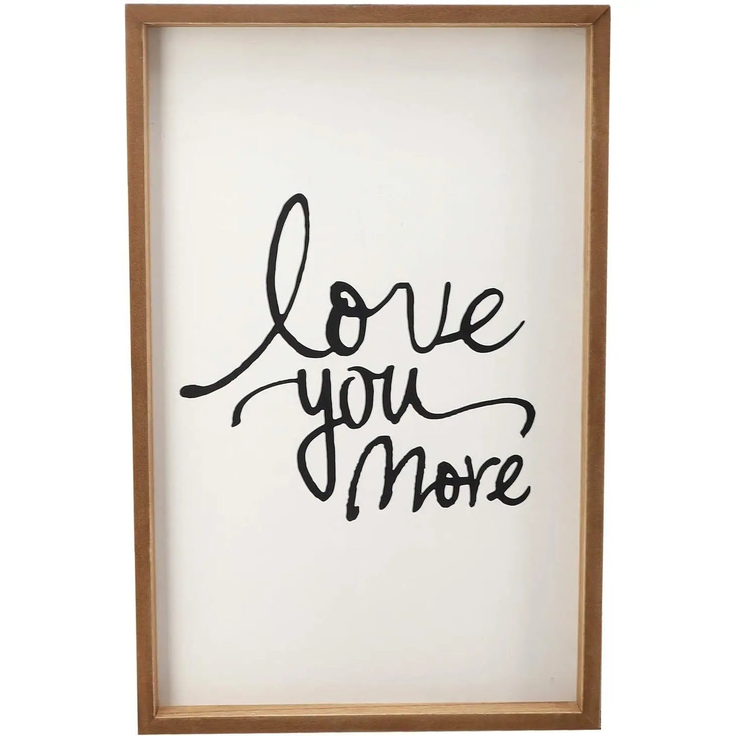 Parisloft Love You More Wooden Wall Sign 12.3x19'' Rustic Farmhouse Decor Wedding Home Decoration