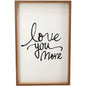 Parisloft Love You More Wooden Wall Sign 12.3x19'' Rustic Farmhouse Decor Wedding Home Decoration