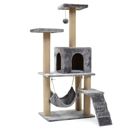 Customizable Luxury Multi-Layer Plush Nest Net Cat Climbing Rack Modern Style Universal Large Cat Tree