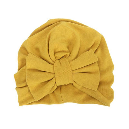Modern Trend Stylish Baby Hat for Girls Big Bow Turban Baby Cap Accessories In Great Design