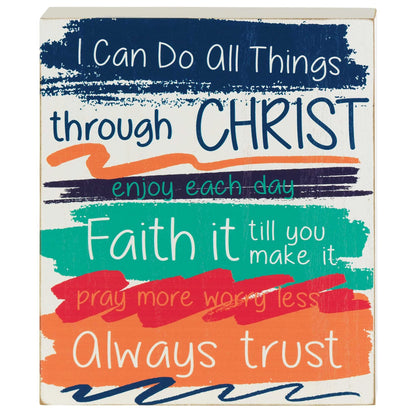 TD Tabletop I Can Do All Things Plaque