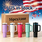 Us in Stock 40 OZ Colorful Rainbow Plated Double Wall Home Use Usa 40 OZ Tumblers for Home Office Outdoor Daily Use