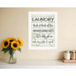 HMS 1 White Framed Print Laundry Bathroom Wall Art