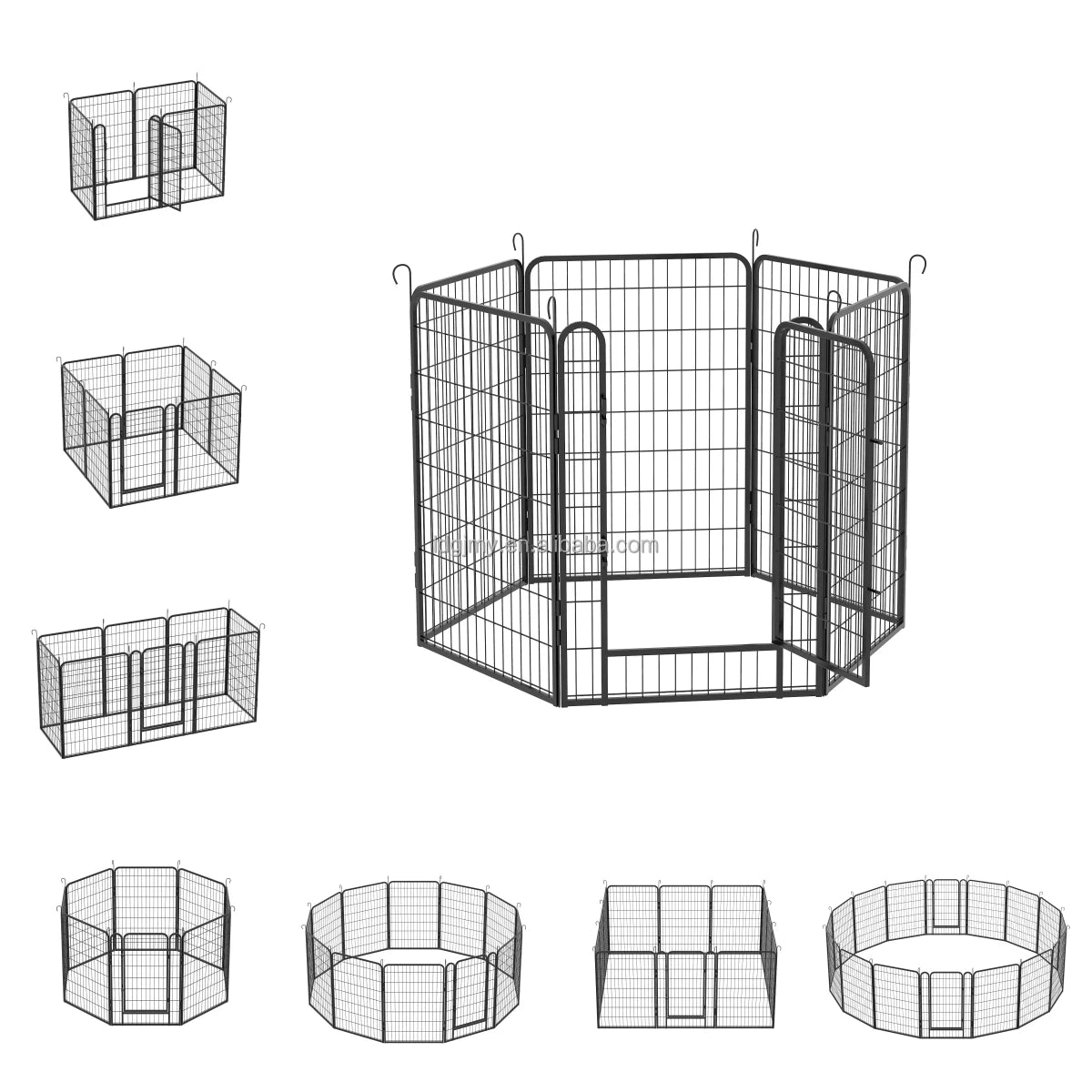 Hot-selling Metal Pet Fence Safe Outdoor Portable Foldable for Dogs Cats Rabbits Chickens All Sizes Backyard Travel Camping