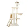 High Quality Large Cat Tree House Tower Modern Style Plush Climbing Frame Wood Scratcher Components Hot Sale Manufacturer Supply