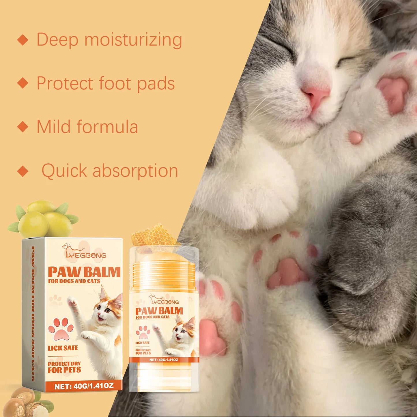 Pet Claw Care Stick Pet Foot Moisturizing Care Anti Drying Crack Softening Foot Care Cream