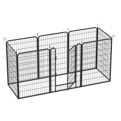 40 Inch 8 Panels Metal Dog Playpen with Door Dog Fence Pet Exercise Pen Easy Assemble Indoor Outdoor