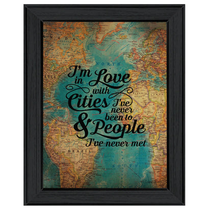 HMS Wall Art-Cities and People Black Framed Print for Home Decor