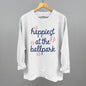 Happiest At The Ballpark Navy Script