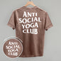 Anti Social Yoga Club (White) (Back Print)