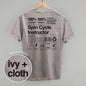 Spin Cycle Instructor Nutrition Facts (Back Print)