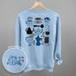 Blue & Brown Coffee Doodles (Back Print)