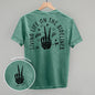 Living Life On The Sidelines Soccer (Back Print)