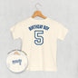 Birthday Boy Varsity #5 (Kids Back Print)