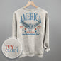America Red & Blue Eagle (Back Print)