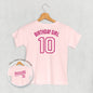 Birthday Girl Varsity #10 (Kids Back Print)