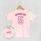 Birthday Girl Varsity #5 (Kids Back Print)