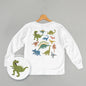 Dinosaur Doodles Blue/Green (Kids Back Print)