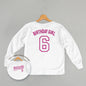Birthday Girl Varsity #6 (Kids Back Print)