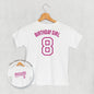 Birthday Girl Varsity #8 (Kids Back Print)
