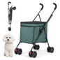Wedyvko Shopping Trolley 33lbs 4 Wheels Dog Stroller Rotate Pink Pet Puppy StrollerTravel Hand Cart Folding einkaufswagen
