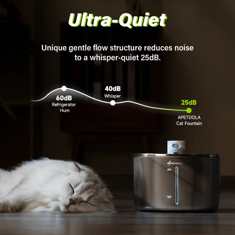 Wireless Water Fountain for Dogs and Cats, Auto Sensor Drinking Fountain, Pet Water Dispenser Accessory, 4L