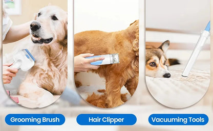 INSE P30 Dog Grooming Vacuum Ultra-Low Noise Pet Grooming Kits with 4.5L Large Capacity Dust Box Pet Clipper for Pet Hair Clean