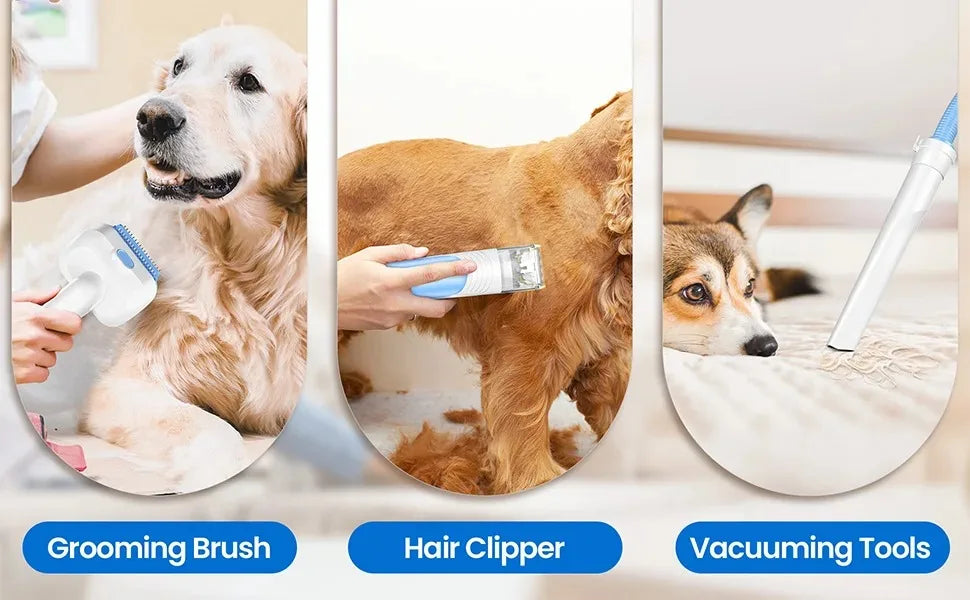 INSE P30 Dog Grooming Vacuum Ultra-Low Noise Pet Grooming Kits with 4.5L Large Capacity Dust Box Pet Clipper for Pet Hair Clean