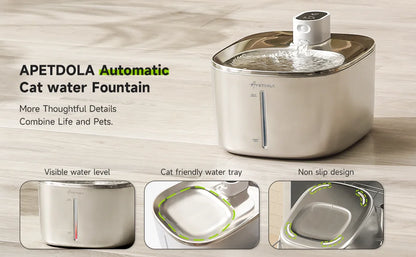 Wireless Water Fountain for Dogs and Cats, Auto Sensor Drinking Fountain, Pet Water Dispenser Accessory, 4L