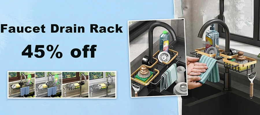 Home Storage Drain Basket Kitchen Sink Holder Adjustable Soap Sponge Shlf Hanging Drain Basket Bag Kitchen Accessories 2030