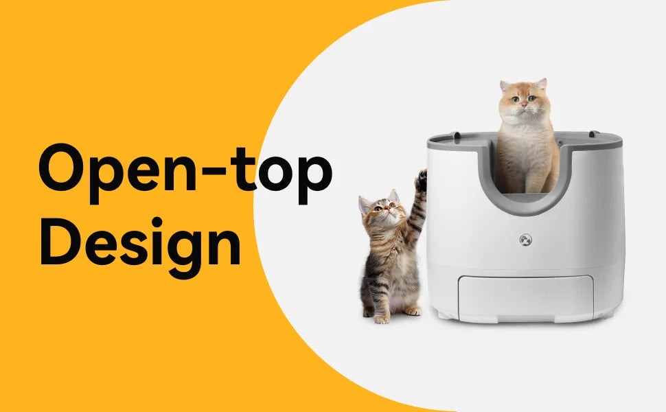 Self-Cleaning Cat Litter Box Open-Top Design with Advanced Safety Sensors Extra Large Capacity for Multi-Cat Homes Hassle-Free