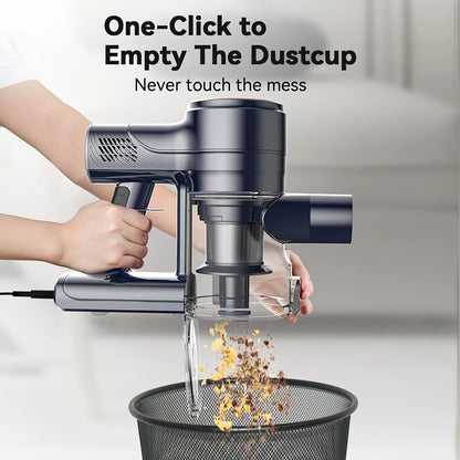 INSE I8 Corded Vacuum Cleaner Free-Stand Stick Vacuum 25KPa 600W Powerful 6 in1 Lightweight Handheld Cleaner for Carpet Pet Hair
